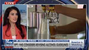heavy drinking stroke risk - screenshot of video interview from fox news