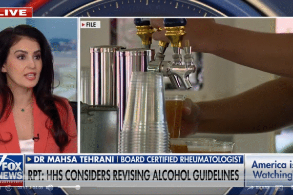 heavy drinking stroke risk - screenshot of video interview from fox news