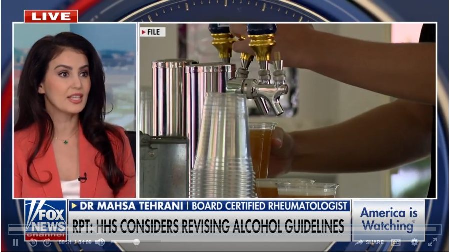heavy drinking stroke risk - screenshot of video interview from fox news