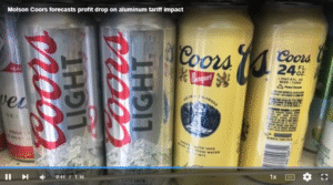 Molson Coors goodwill impairment - screenshot of news article from Yahoo Finance