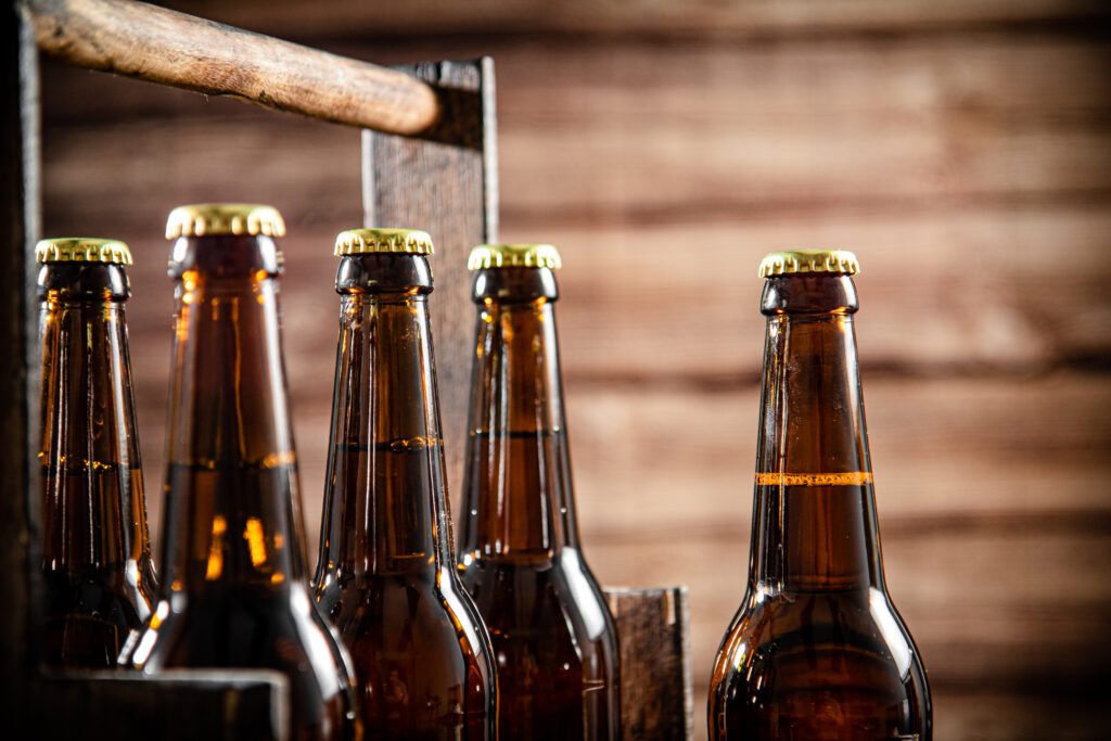 U.S. beer industry trends - beer bottles in an old box