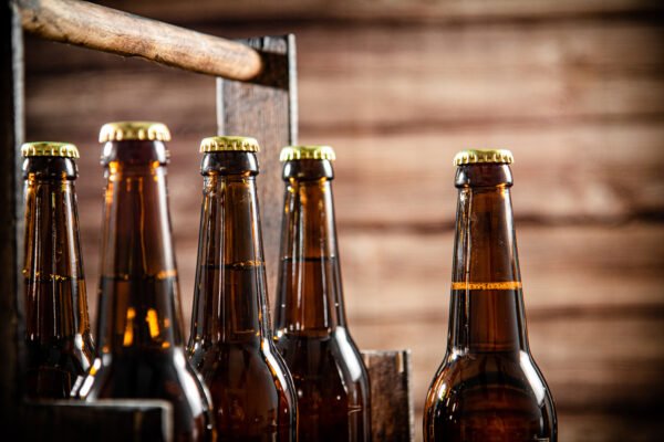 U.S. beer industry trends - beer bottles in an old box