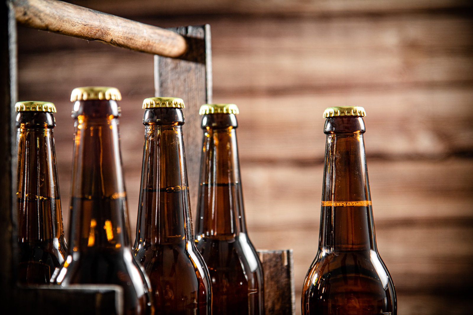 U.S. beer industry trends - beer bottles in an old box